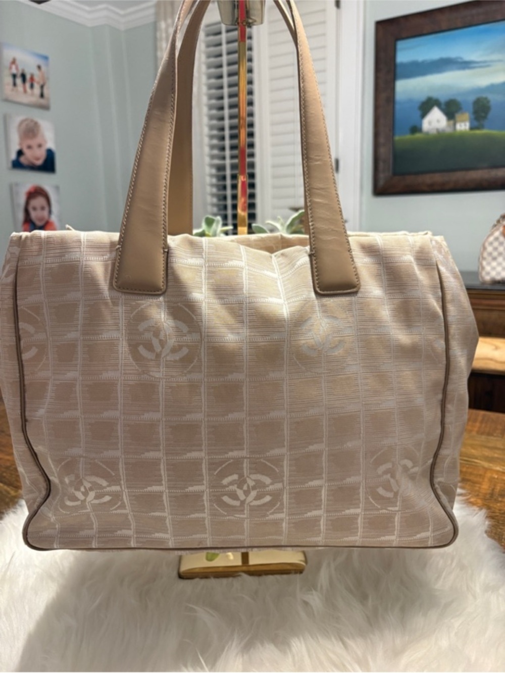 CHANEL Beige Travel Line Tote